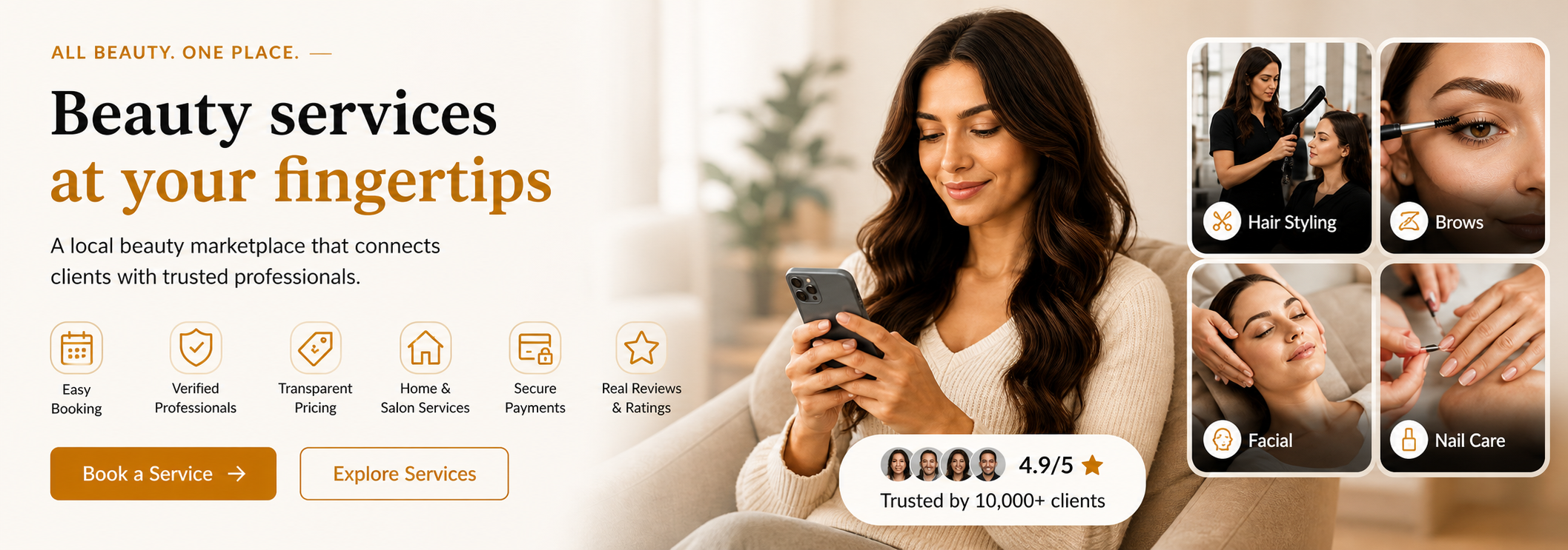Beauty services at your fingertips